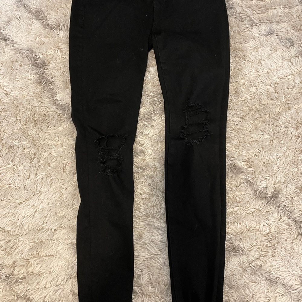 Black ripped skinny jeans from American Eagle